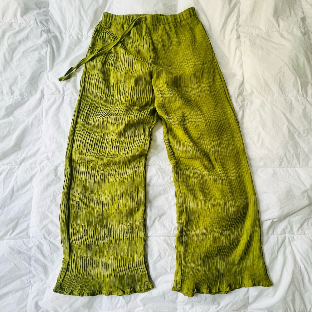Green and gold whimsygoth trousers